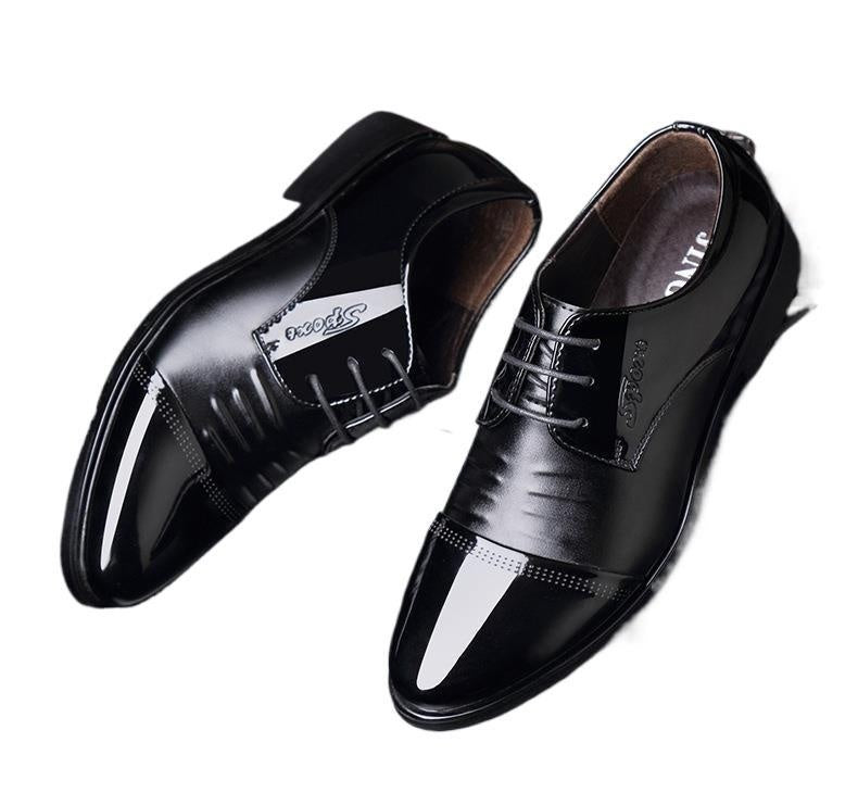 Smart Casual Black Formal Shoes - Xtra Inches™ Collection
