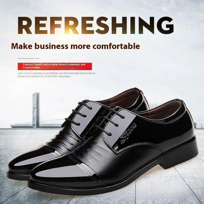 Smart Casual Black Formal Shoes - Xtra Inches™ Collection