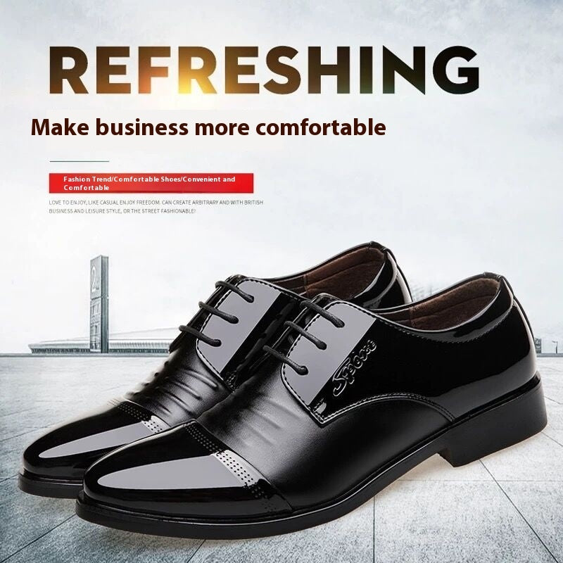 Smart Casual Black Formal Shoes - Xtra Inches™ Collection