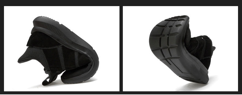 Breathable Black Mesh Sports Shoes - Xtra Inches™ Flex Collection
