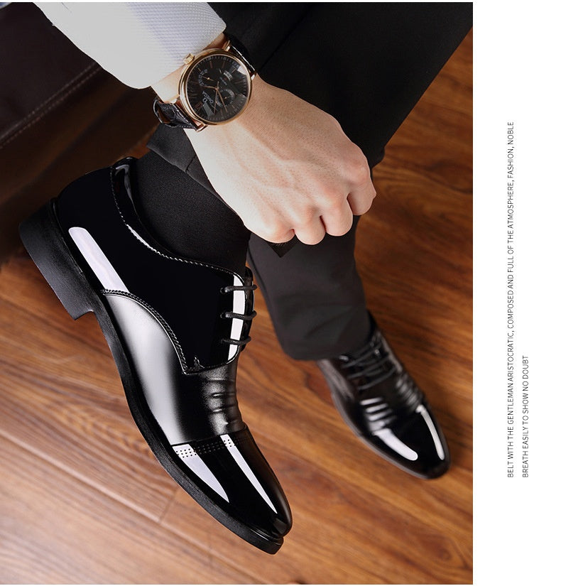 Smart Casual Black Formal Shoes - Xtra Inches™ Collection