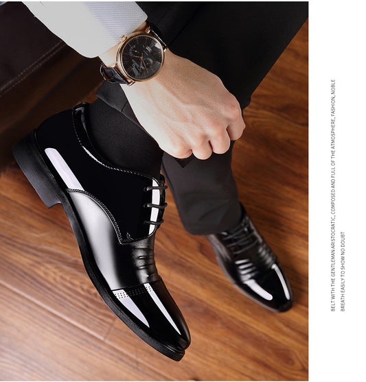 Smart Casual Black Formal Shoes - Xtra Inches™ Collection